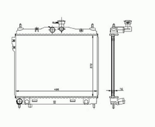 Ладилник за мотор 1.6CC (со/без клима) (50x38) (вентилатор 33cm