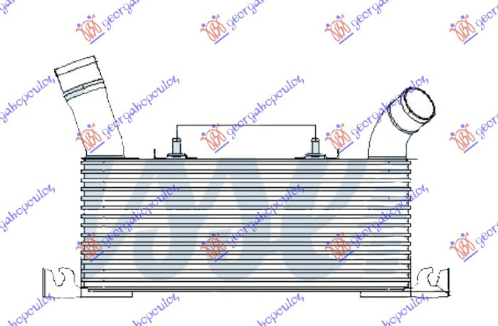 Интеркулер 3.2 DID дизел (353x190) (VALEO)