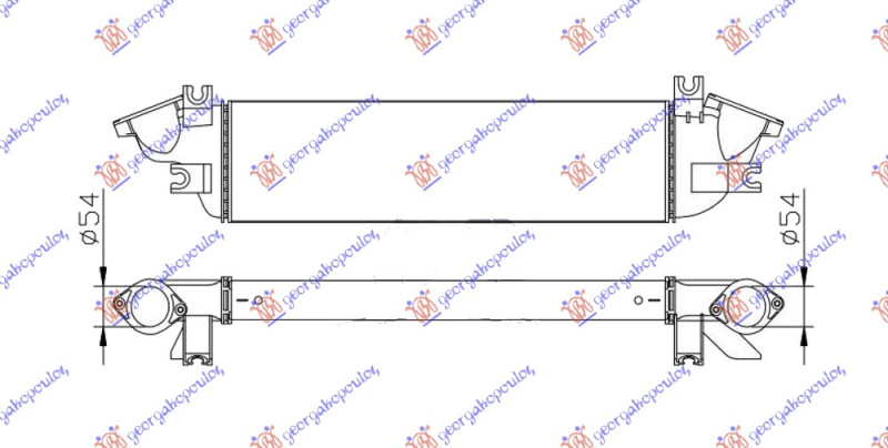 Интеркулер 2.4 DI-D дизел (575x175x50)