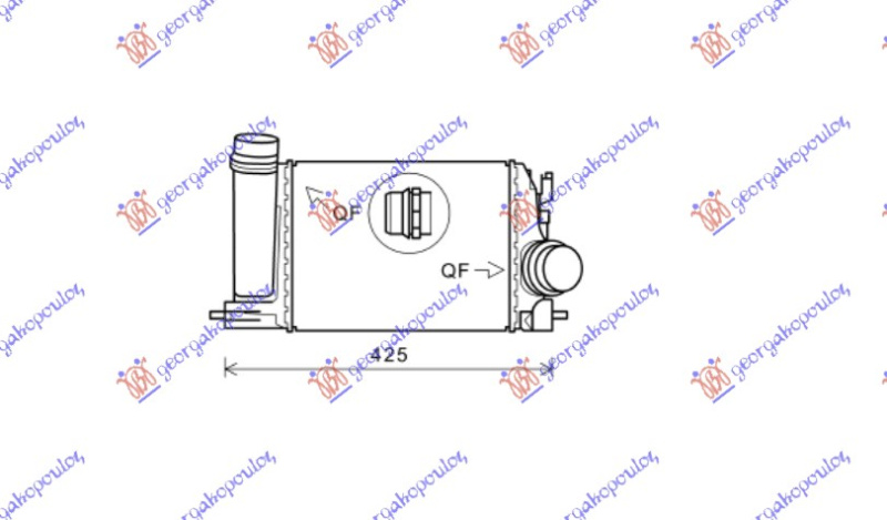 Интеркулер 1.2 DIG-TURBO (282x217x50) (VALEO)