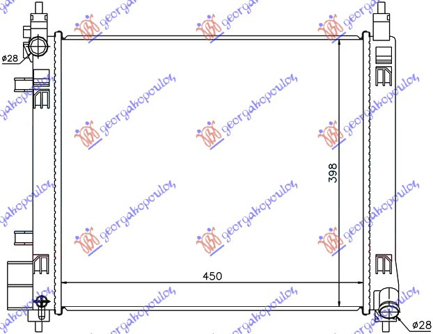 Ладилник за мотор 1.2DIG (45x40) (мануален / автоматски менувач) (HR12DDR)