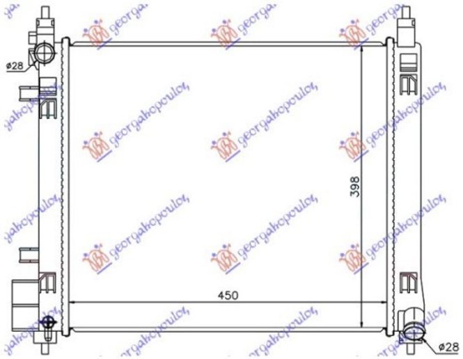 Ладилник за мотор 1.2DIG (45x40) (мануален / автоматски менувач) (HR12DDR) (KOYO)