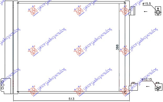 Ладилник за клима 1.2DIG-1.5i16V (51x38) (HR12DDR