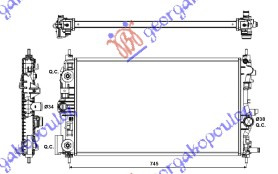 Ладилник за мотор 2.0 CDTi (68x39) (автоматски менувач)