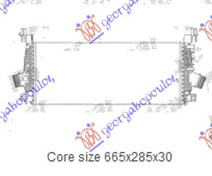 Интеркулер 1.4i-16V TURBO M/T (665x285