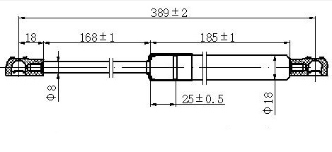 Амортизер (еден) хауба (389L-209N)