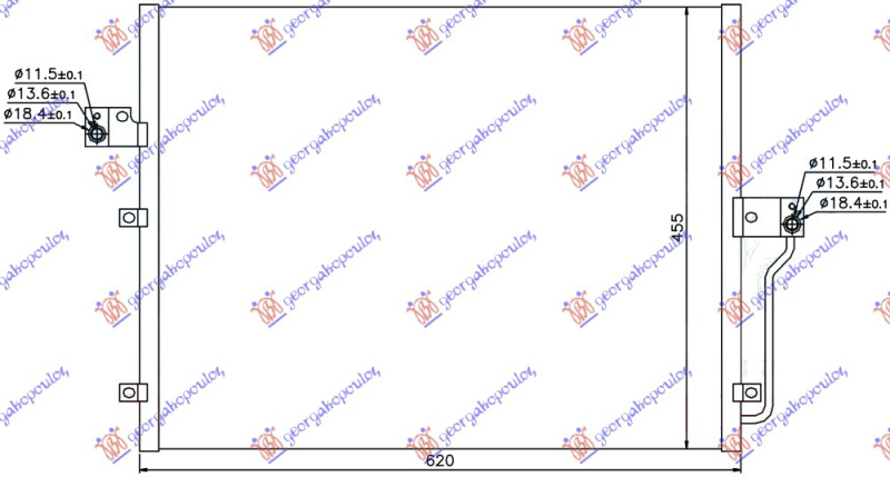 Ладилник за клима 2.7 Xdi дизел (620x455x16)