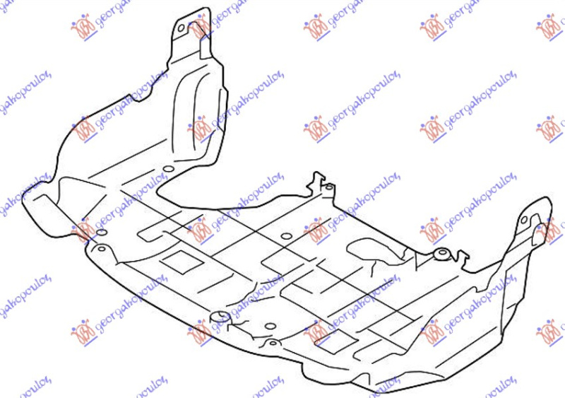 Заштита / капак под мотор среден