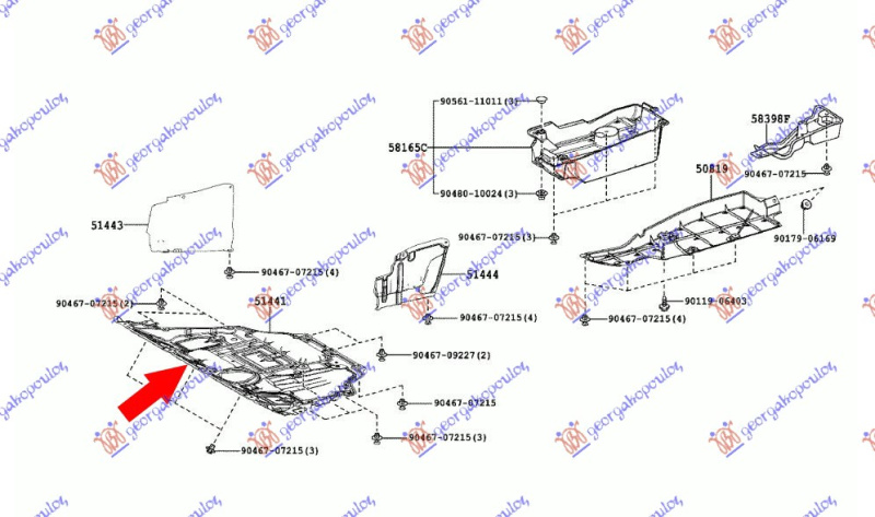 Заштита / капак под мотор 2.0-2.2 D-4D