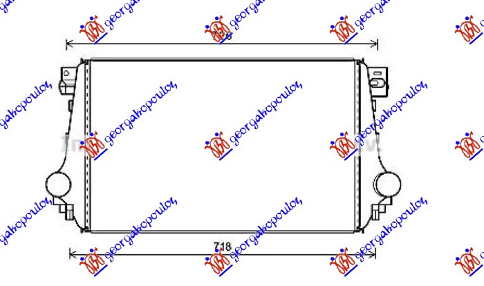 Интеркулер 2.0 дизел - 2.0 TSi бензин (620x400x30)