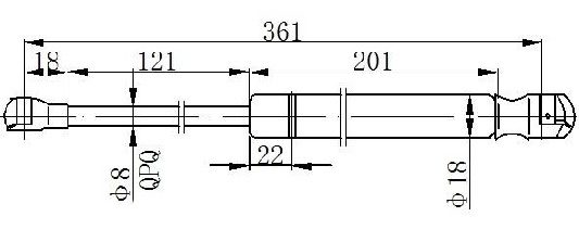 Амортизер (еден) хауба (362L-540N)