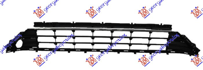 Централна решетка преден браник со хром