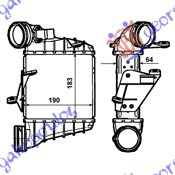 Интеркулер 1,9TDi (183x187x64) QUICKFIT